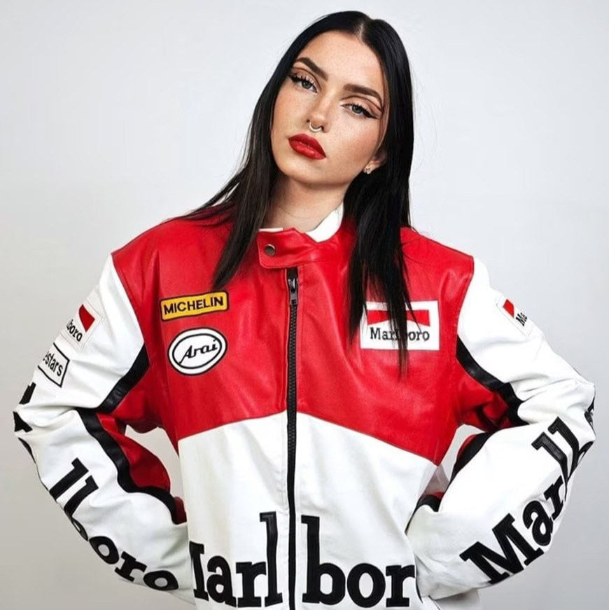 VINTAGE MARLBORO LEDERJACKE