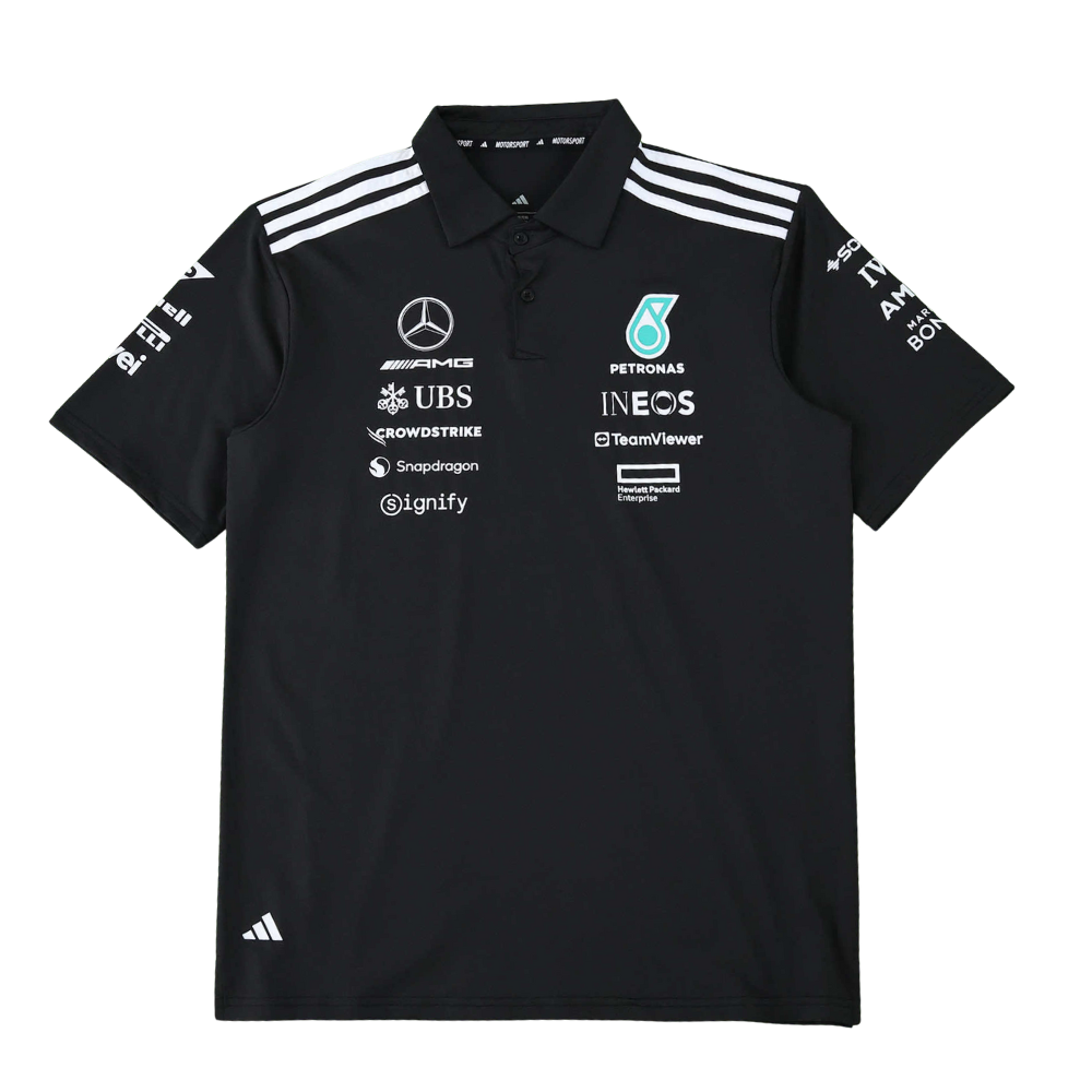 Polo nera Mercedes F1 2025