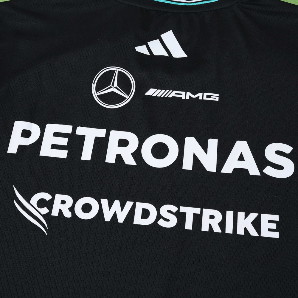 Maglia a maniche corte Mercedes F1 2025 nera