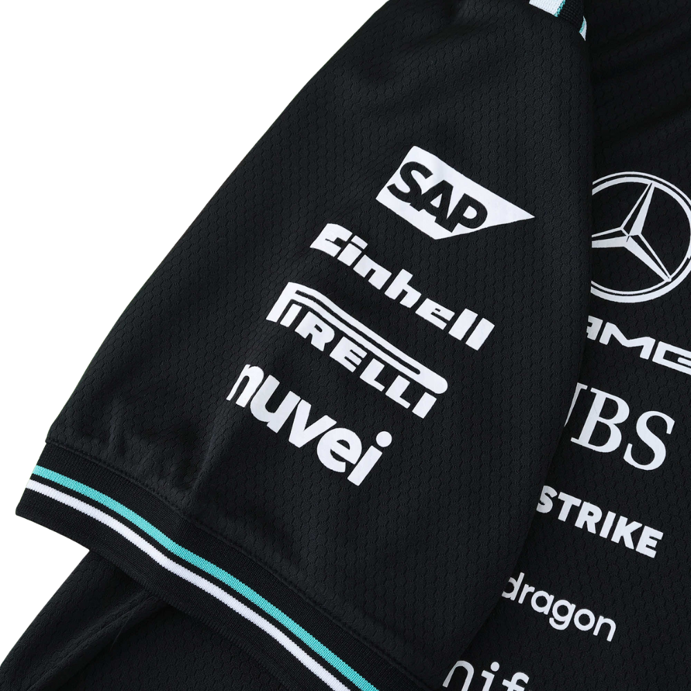 Maglia a maniche corte Mercedes F1 2025 nera