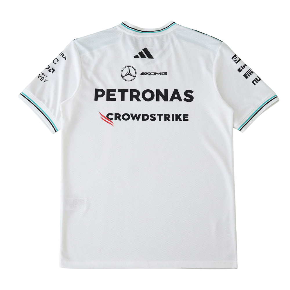 Maglia a maniche corte Mercedes F1 2025 bianca