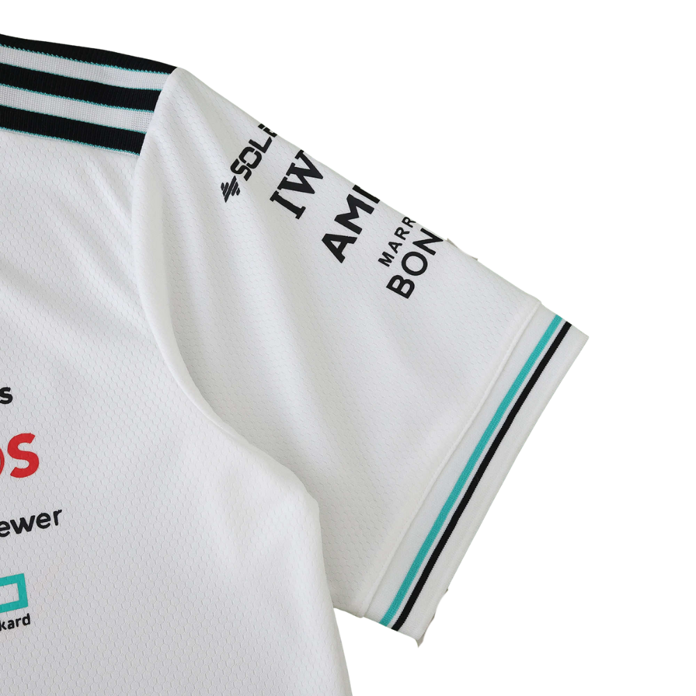 Maglia a maniche corte Mercedes F1 2025 bianca