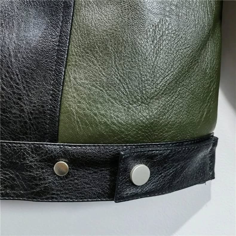 VINTAGE FERRARI F1 LEDERJACKE DUNKELGRÜN