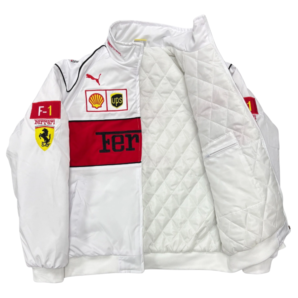 WHITE FORMULA 1 VINTAGE JACKET