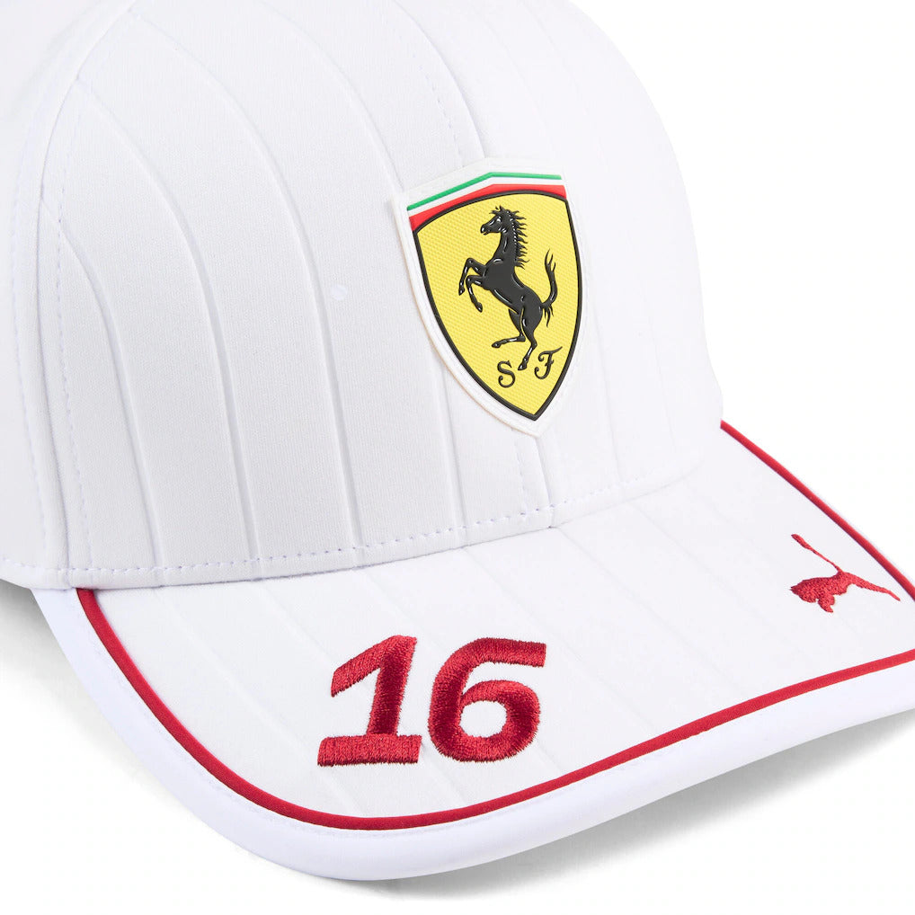 Cappellino bianco Ferrari F1 2025 Leclerc #16