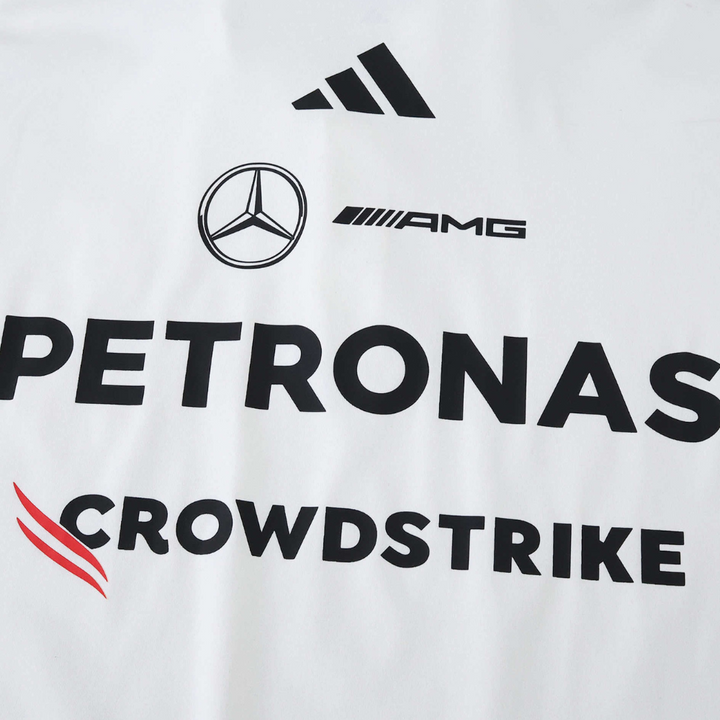 MERCEDES F1 2025 WHITE POLO SHIRT