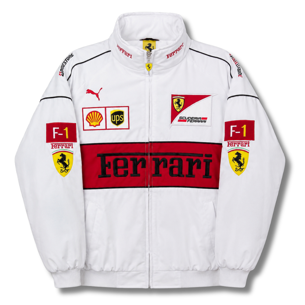 WHITE FORMULA 1 VINTAGE JACKET