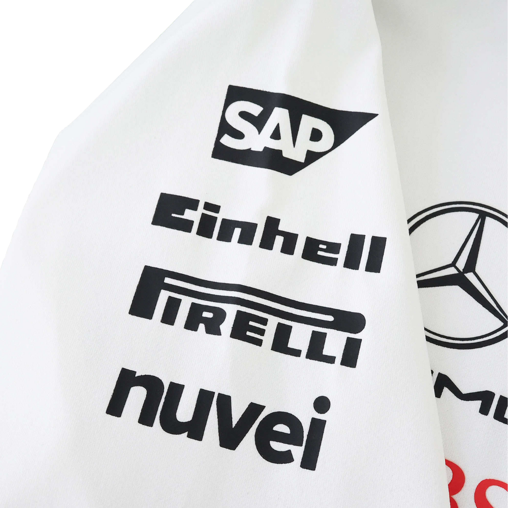 MERCEDES F1 2025 WHITE POLO SHIRT