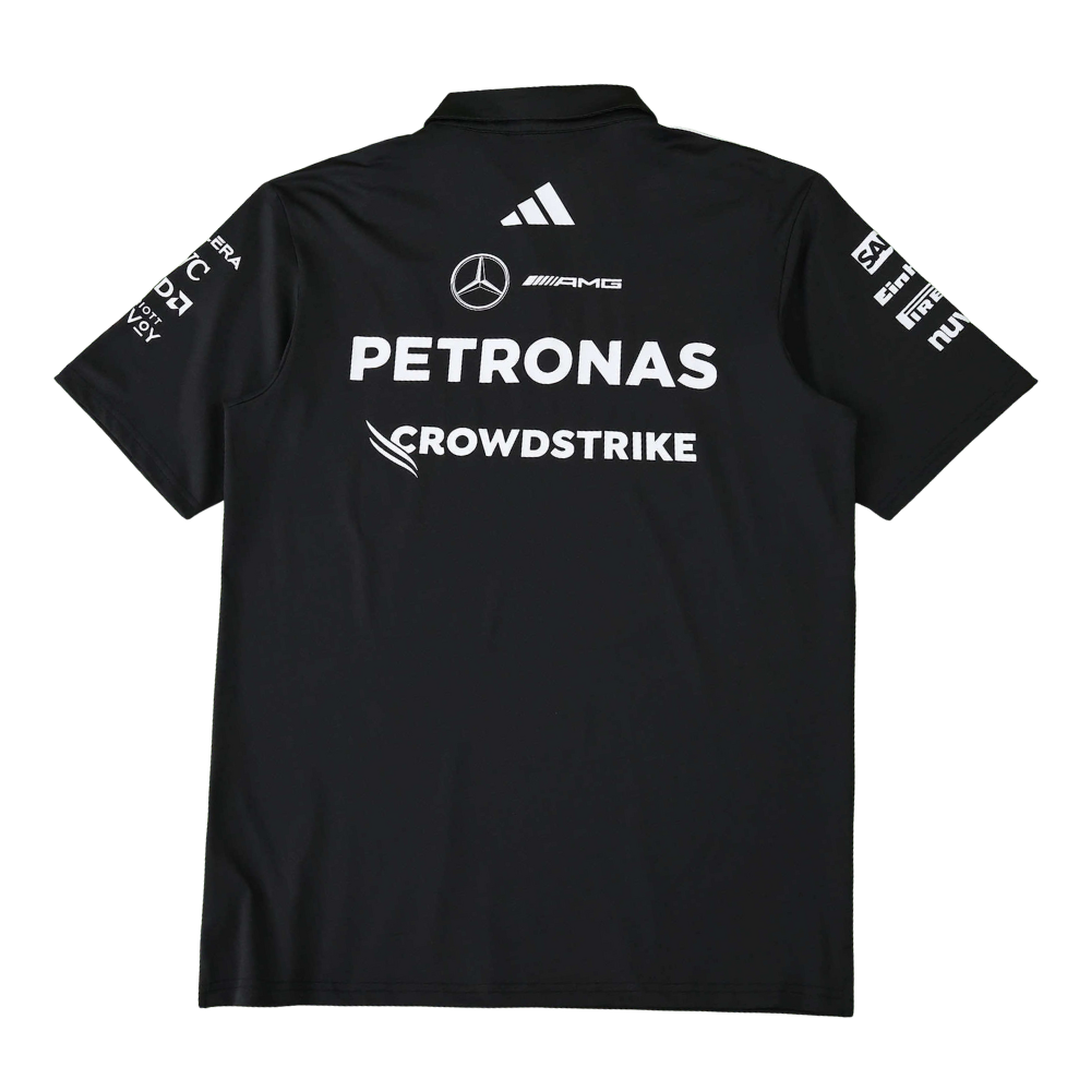 MERCEDES F1 2025 BLACK POLO SHIRT