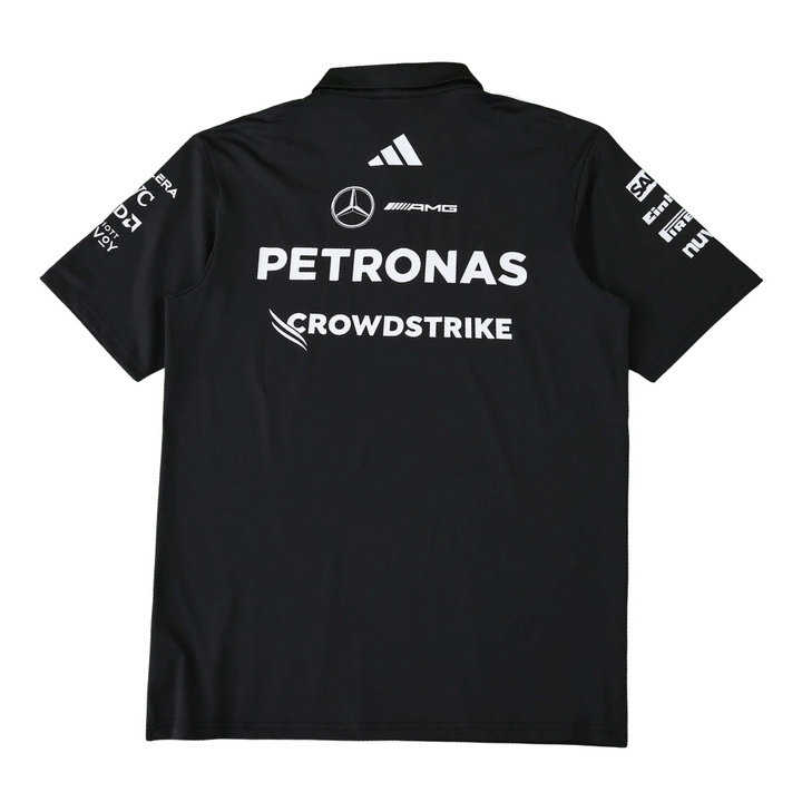 MERCEDES F1 2025 BLACK POLO SHIRT