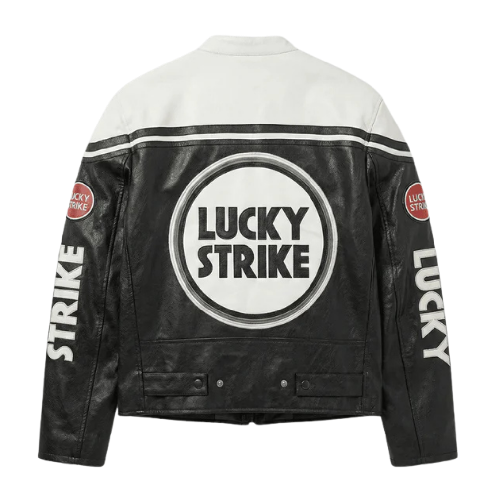 LUCKY STRIKE VINTAGE RED LEATHER JACKET