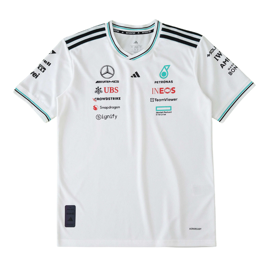 Mercedes F1 2025 Short Sleeve Jersey White