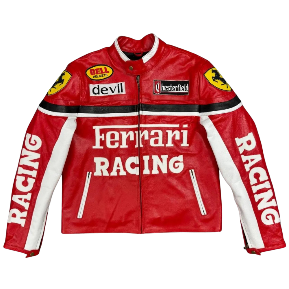 FORMULA 1 RACING LEATHER JACKET RED