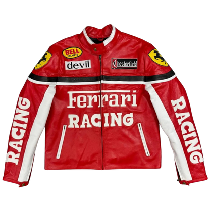 FORMULA 1 RACING LEATHER JACKET RED