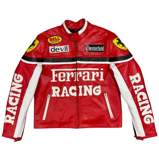 FORMULA 1 RACING LEATHER JACKET RED