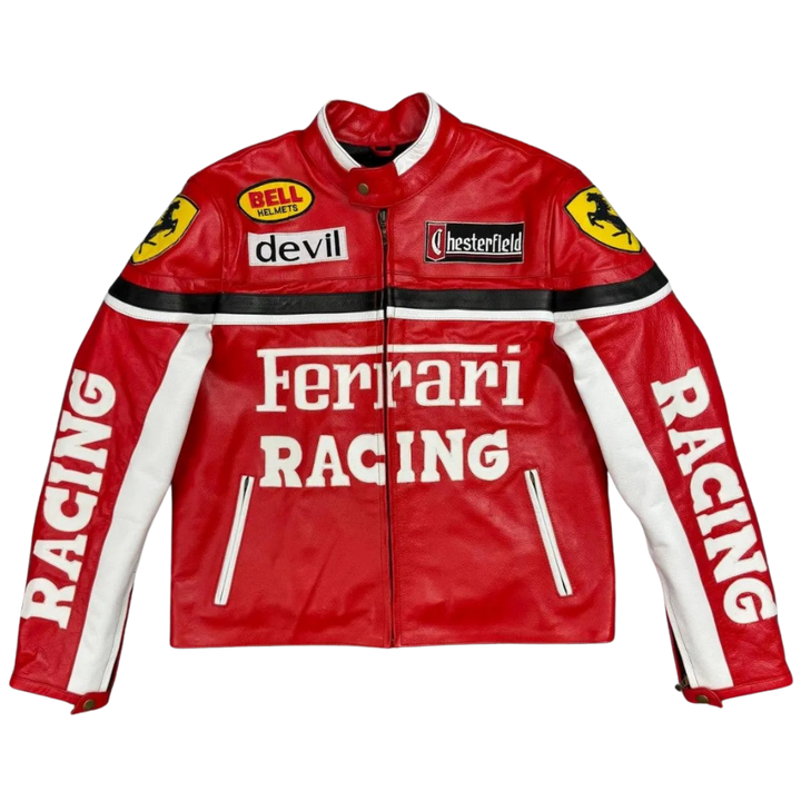 FORMULA 1 RACING LEATHER JACKET RED