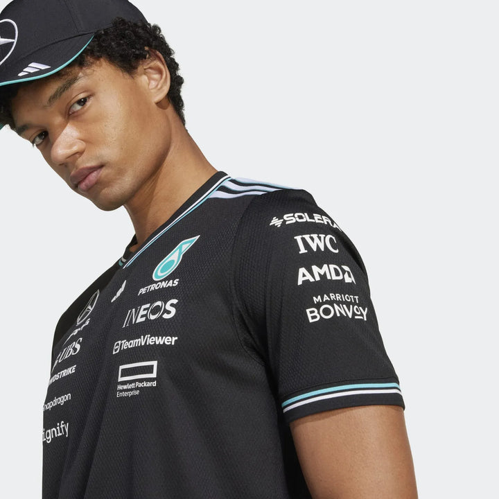Mercedes F1 2025 Short Sleeve Jersey Black