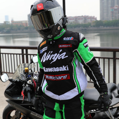KAWASAKI MOTORSPORT PROTECTIVE LEATHER RACING JACKET