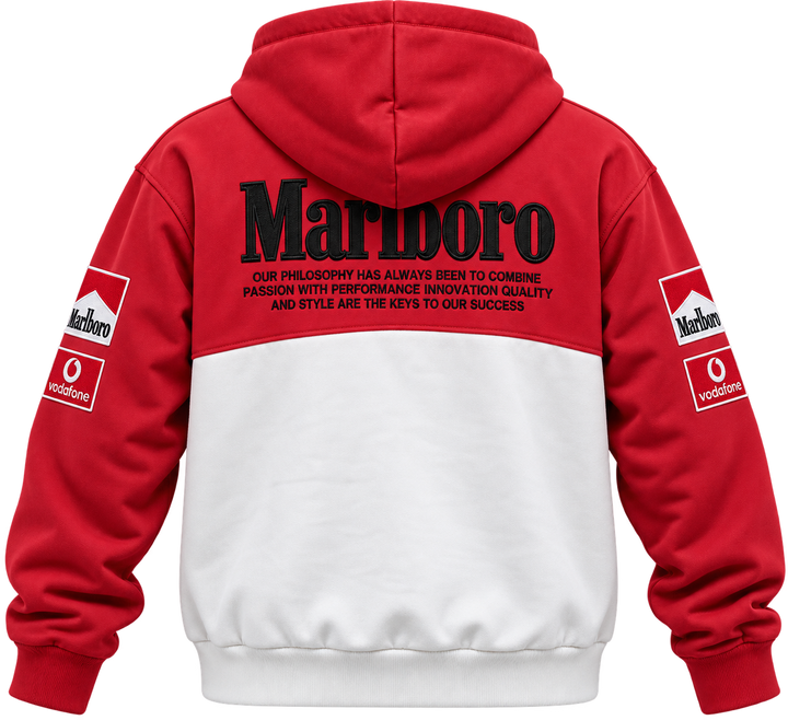 MARLBORO FORMULA 1 EMBROIDERED ZIP HOODIE