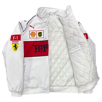 WHITE FORMULA 1 VINTAGE JACKET