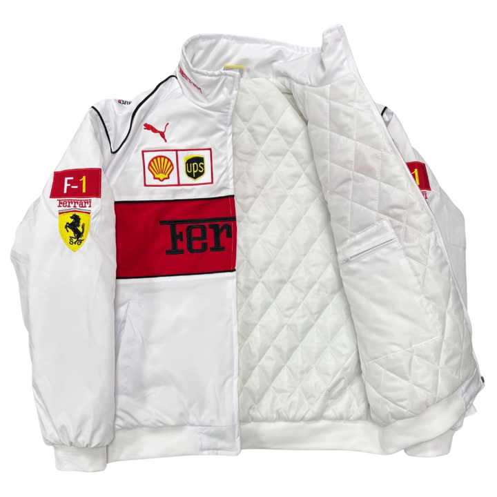WHITE FORMULA 1 VINTAGE JACKET