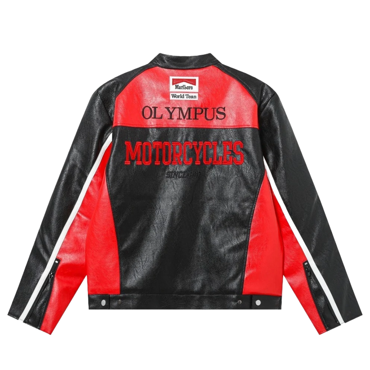 „OLYMPUS“ ROTE FORMEL-1-LEDERJACKE