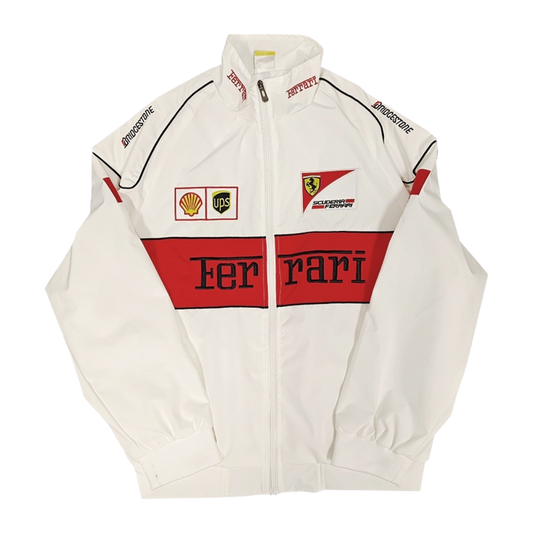 WHITE FERRARI F1 VINTAGE JACKET
