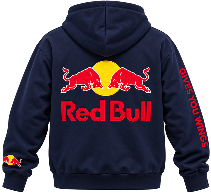 RED BULL RACING F1 EMBROIDERED ZIP HOODIE