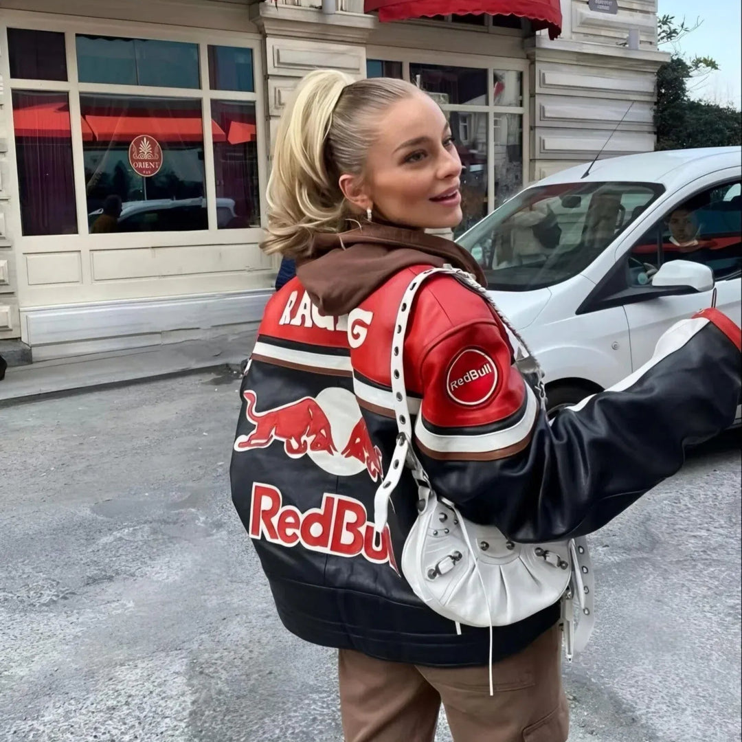 VINTAGE REDBULL F1 LEDERJACKE