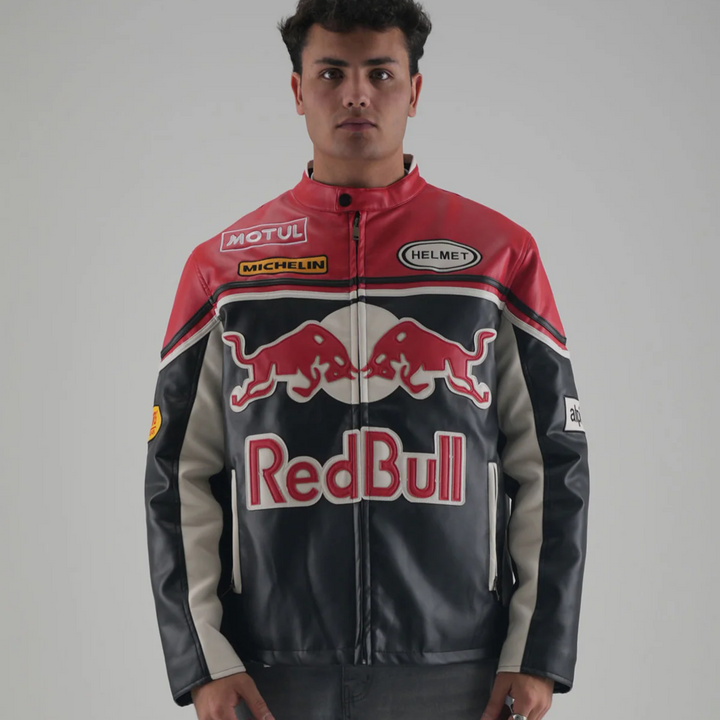 VINTAGE REDBULL F1 LEDERJACKE